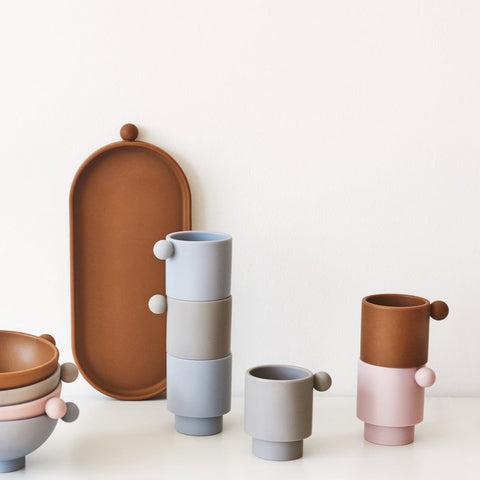 Oyoy Tiny Inka Cup 2pcs- Dusty Blue