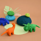 Dashdu Mini Orange Felt Brontosaurus