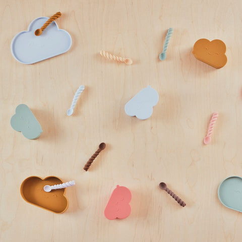 Oyoy Chloe Cloud Plate & Bowl- Ice Blue
