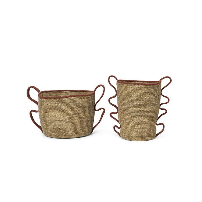 Ferm Living Verso Baskets - Set of 2 - Brick