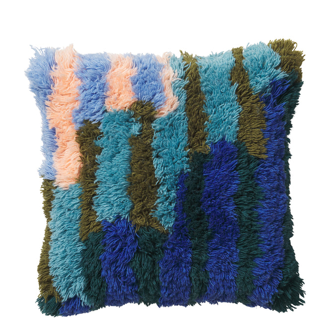 Sage x Clare Neoma Shag Cushion Lapis