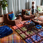 Sage x Clare Neoma Shag Cushion Lapis
