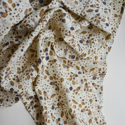 Konges Sløjd 3 pack Muslin Cloth Wraps- Ciel Magique Bleu