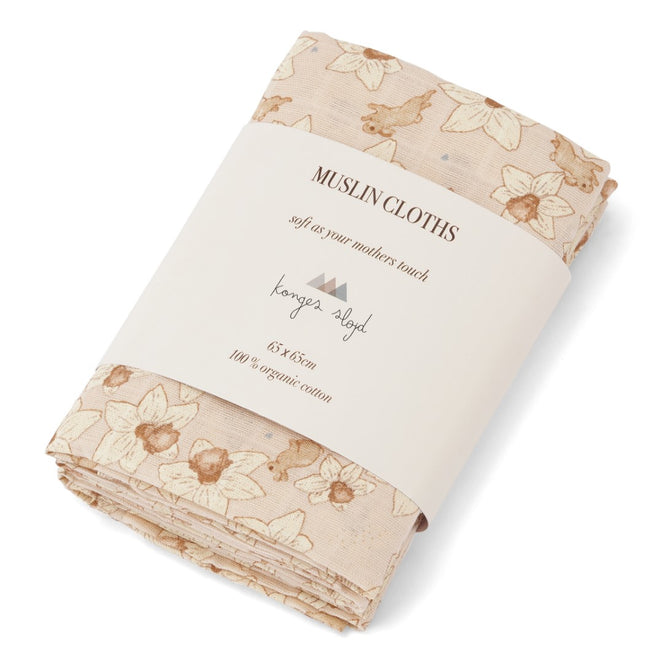 Konges Sløjd 3 pack Muslin Cloth Wraps- Peekaboo