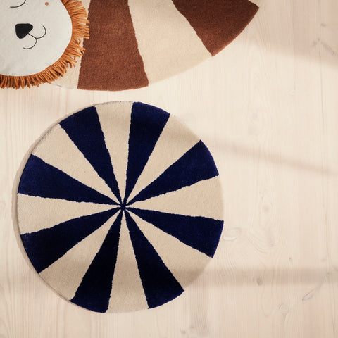 Ferm Living Arch Tufted Rug - Blue/Off-white