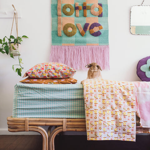Sage x Clare Hanna Woven Fitted Sheet - Mint