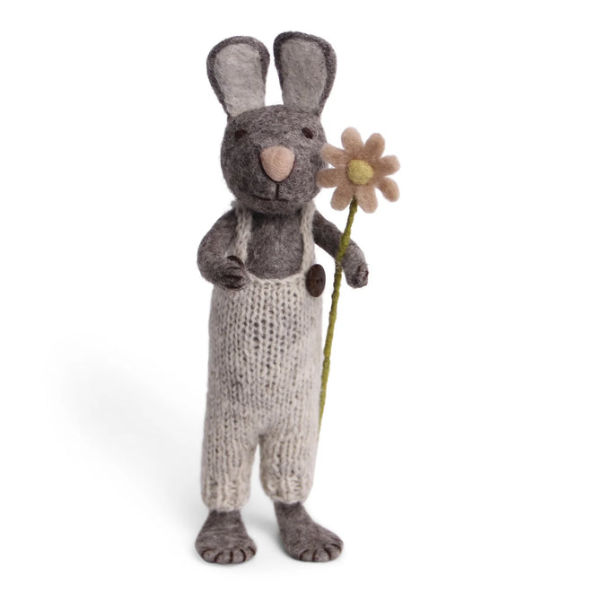 Gry & Sif Bunny Big Grey Pants & Flower