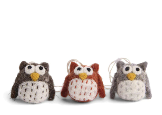 Gry & Sif Owls Mini 3pk Natural