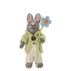 Gry & Sif Small Grey Bunny Jacket Pants & Blue Anemone
