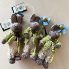 Gry & Sif Small Grey Bunny Jacket Pants & Blue Anemone