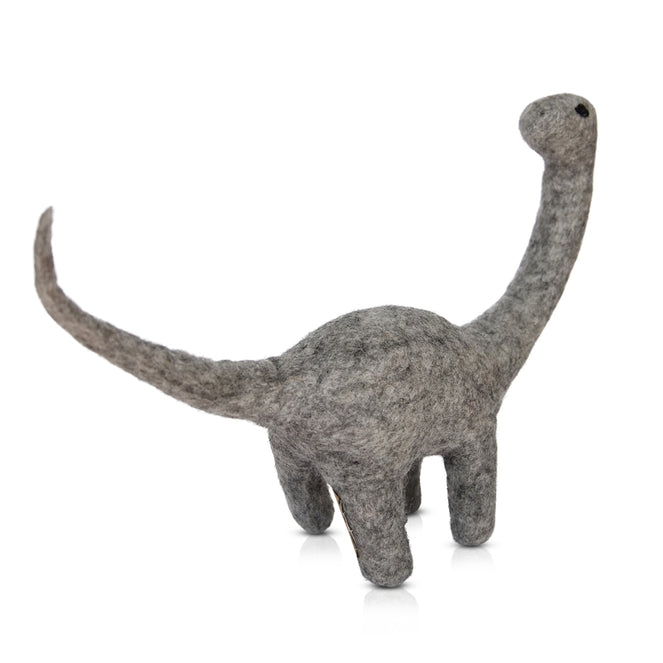 Dashdu Small Grey Marle Felt Brontosaurus
