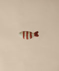 Ferm Living Harbour Hook Fish Stripe - Baked Clay/Light Cele