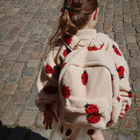 Konges Sløjd Jody Teddy Backpack- Ladybug Sand