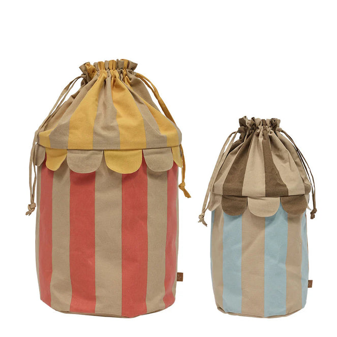 OYOY Saga Basket Set of 2- Ice Blue Red