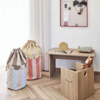 OYOY Saga Basket Set of 2- Ice Blue Red