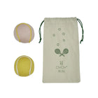 Oyoy Tennis Ball Rattle 2pack- Yellow-Rose
