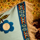Sage x Clare Arlo Embroidered Cushion