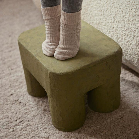 ferm LIVING Podo Stool- Khaki