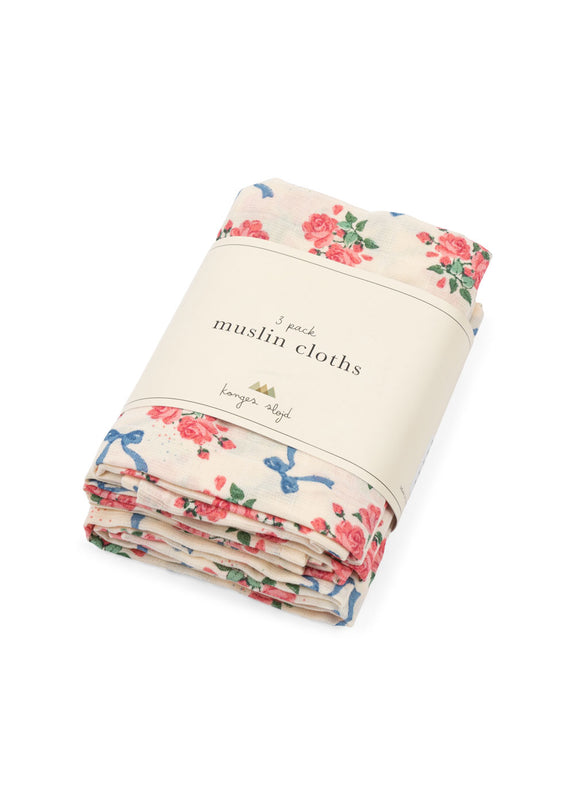 Konges Sløjd 3 pack Muslin Cloth Wraps- Bella Rosita