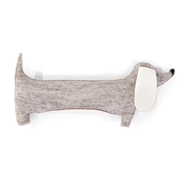 Muskhane Sausage Dog Pasu Cushion- Light Stone